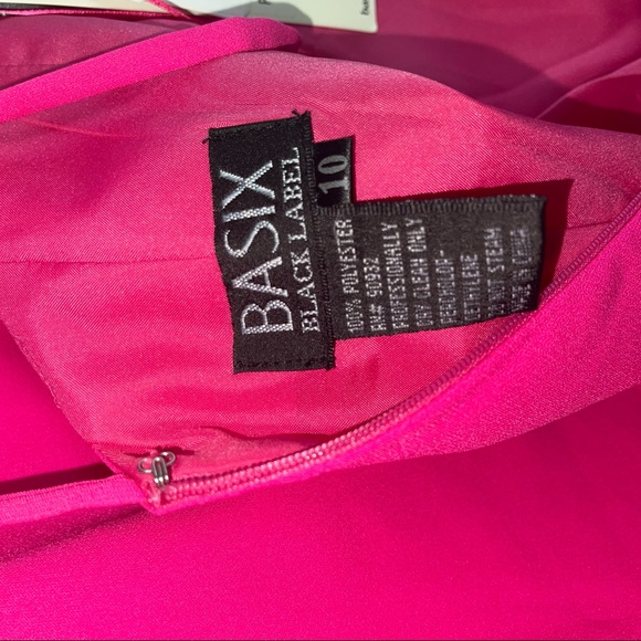 # Basix Black Label Fuchsia Side Hip Peplum Gown New With Tag - Picture 13 of 16